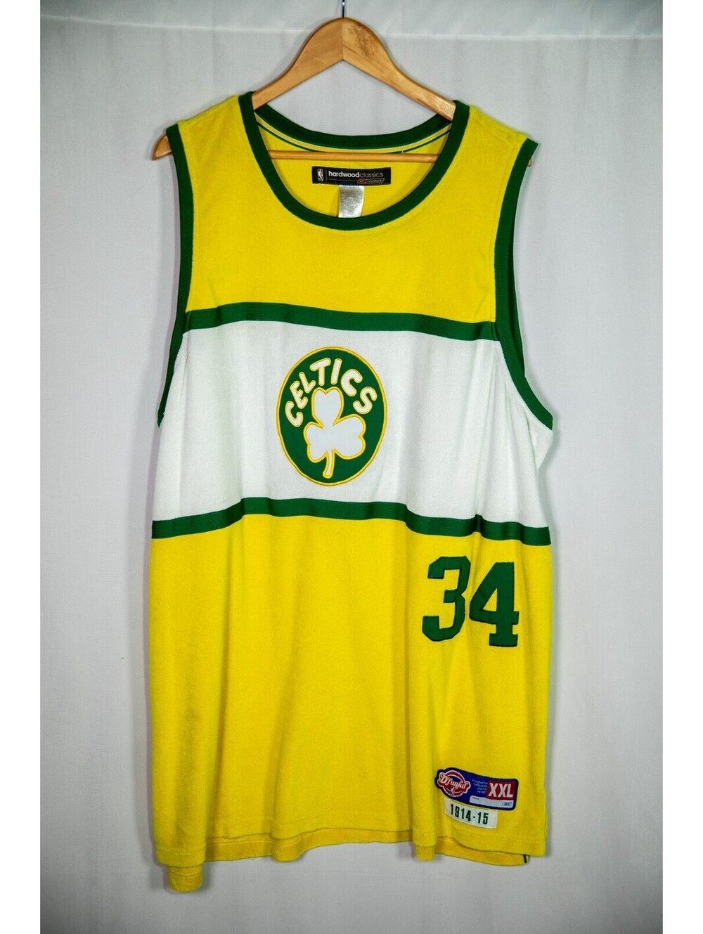Boston Celtics Paul Pierce Vtg Jersey #34 Sewn Reebok Hardwood Classics Mens 2XL